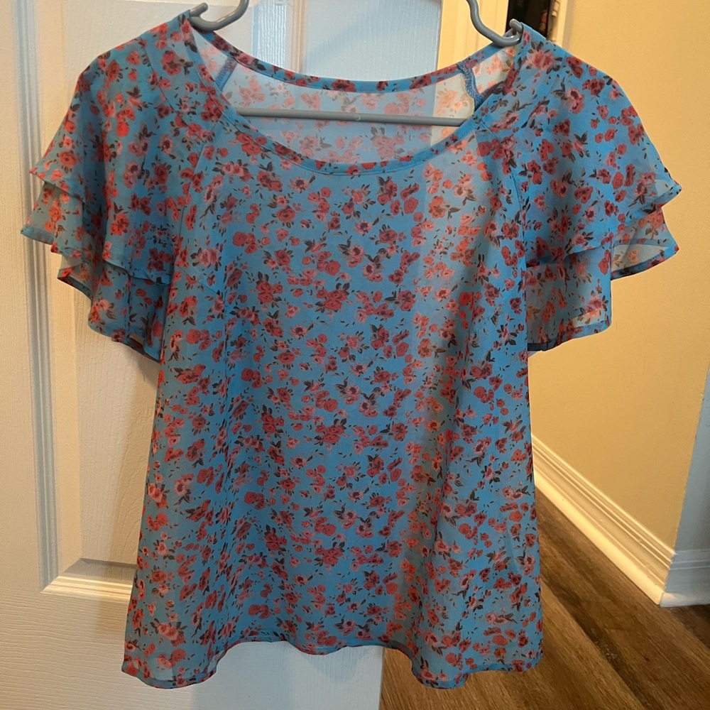 Fun floral blouse